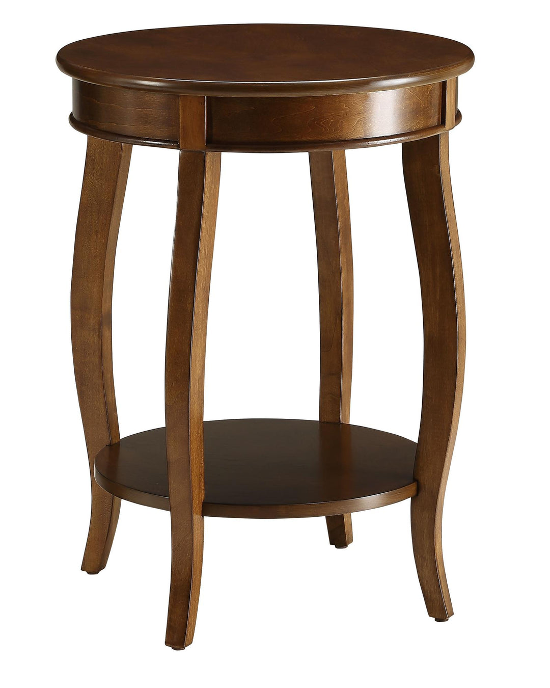 Accent Table with Round top and Stylized Legs - Walnut