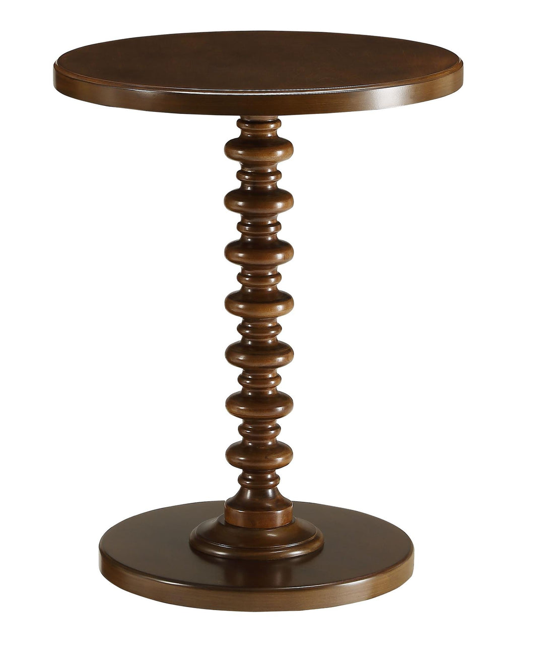 Pedestal Accent Table for bedroom - Walnut
