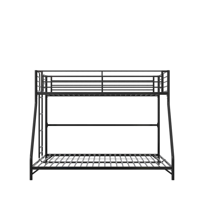 BrEZ Build Collection Easy Assembly Kids Metal Bunk Bed - Black - Twin-Over-Full