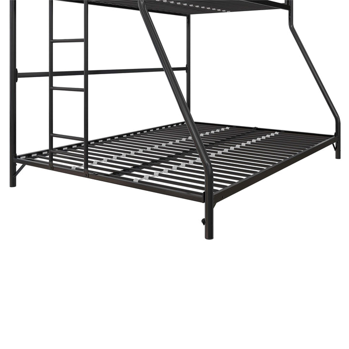 Metal bunk bed - Black - Twin-Over-Full