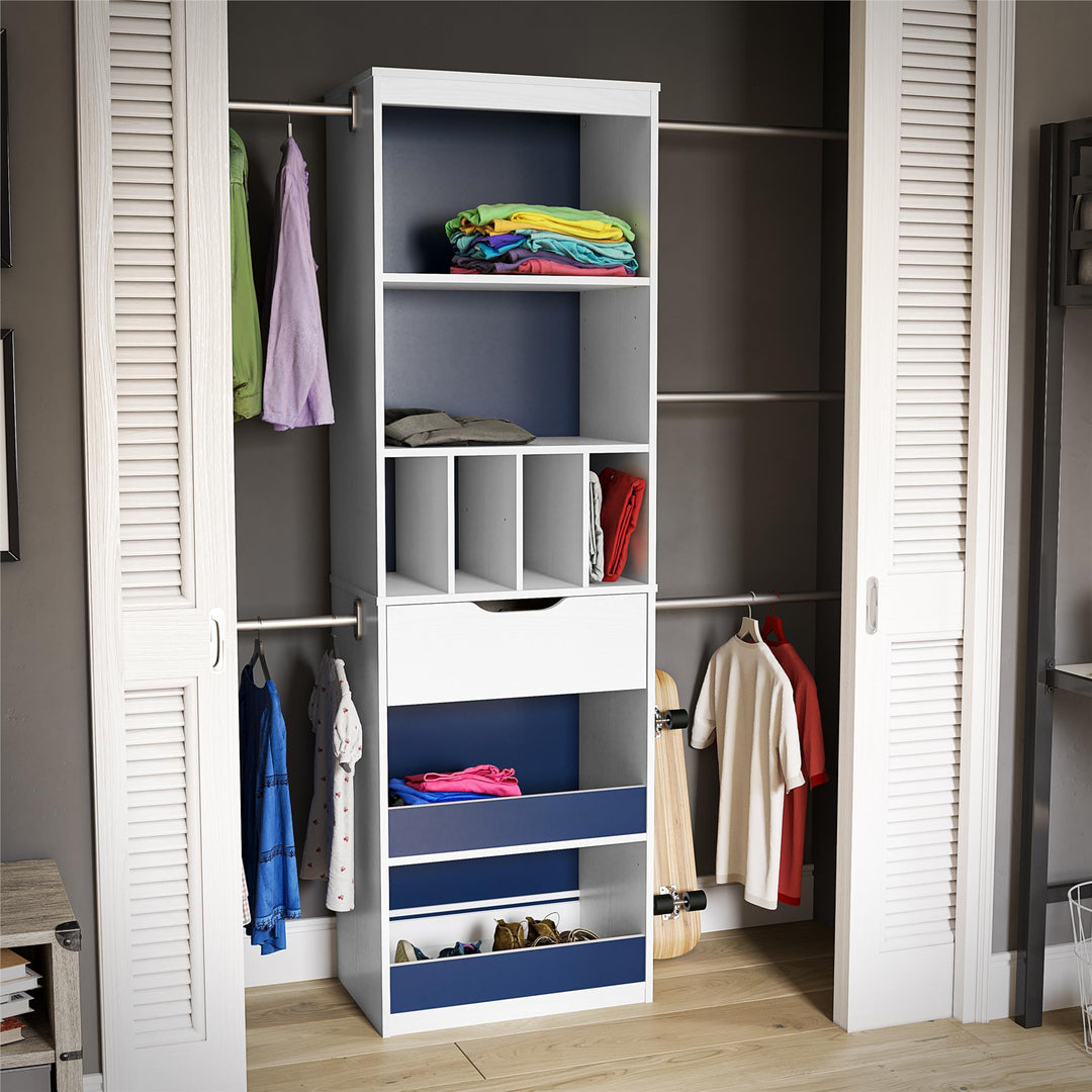 Customizable closet organization solutions -  White