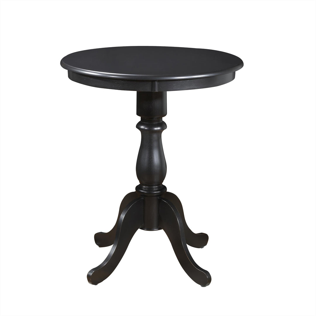 30" Round Pedestal Bar Table - Black