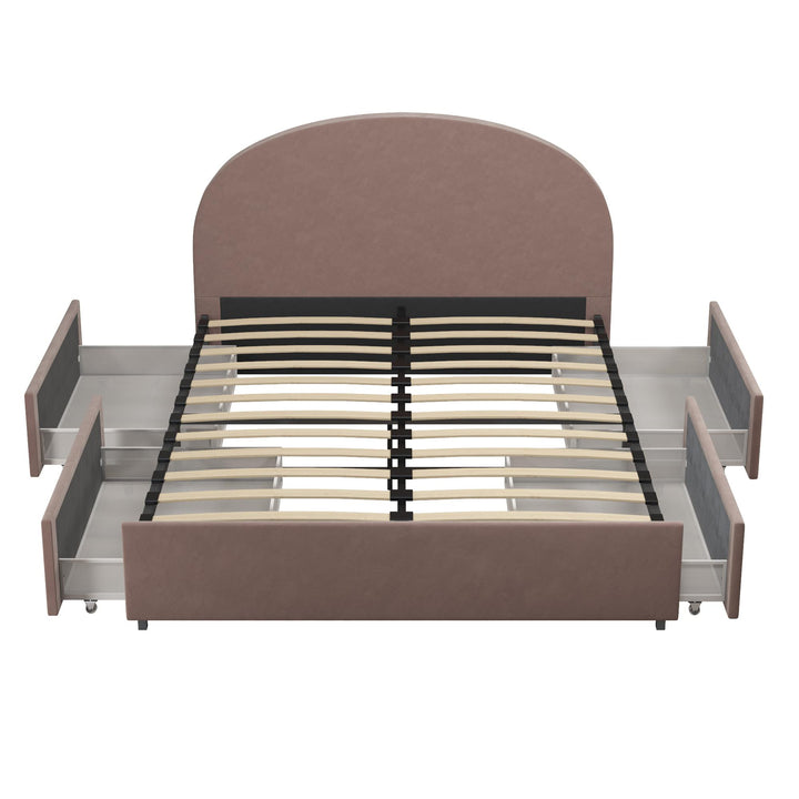 Best stylish Moon bed with storage -  Blush  -  Full