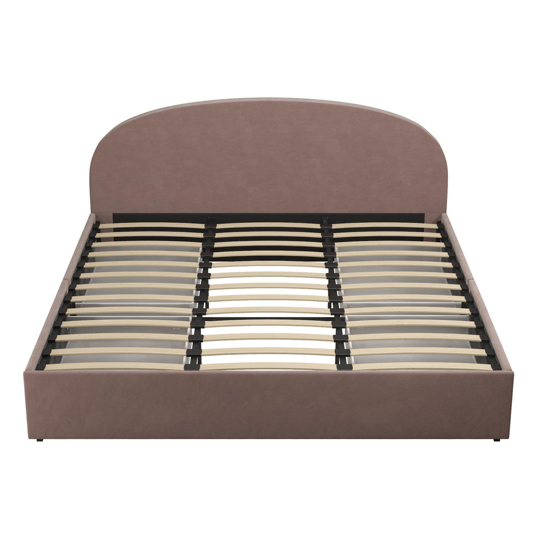 Buy comfortable Moon upholstered bed -  Blush 