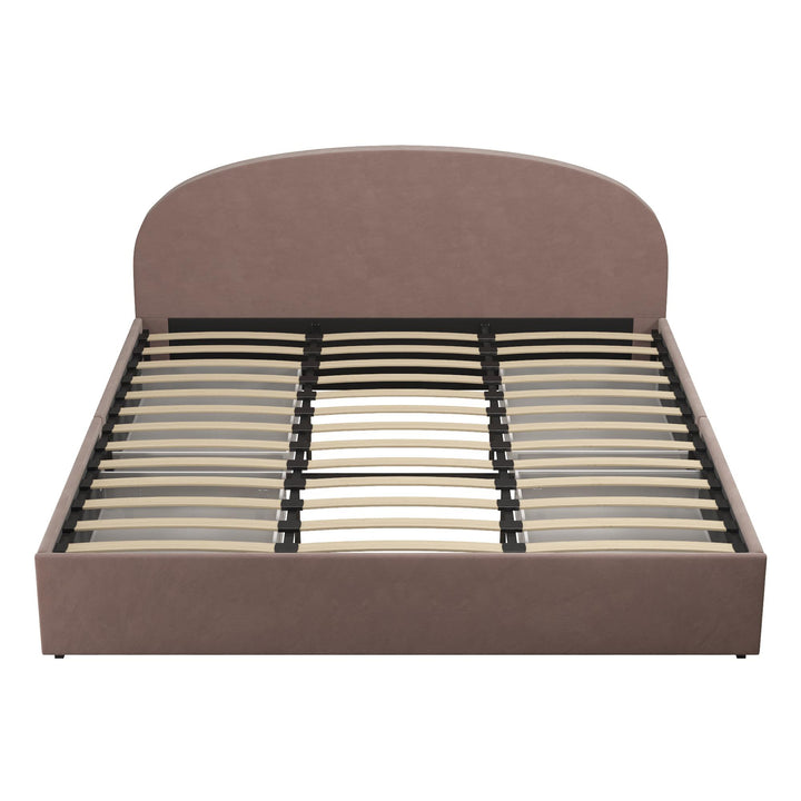 Buy comfortable Moon upholstered bed -  Blush 