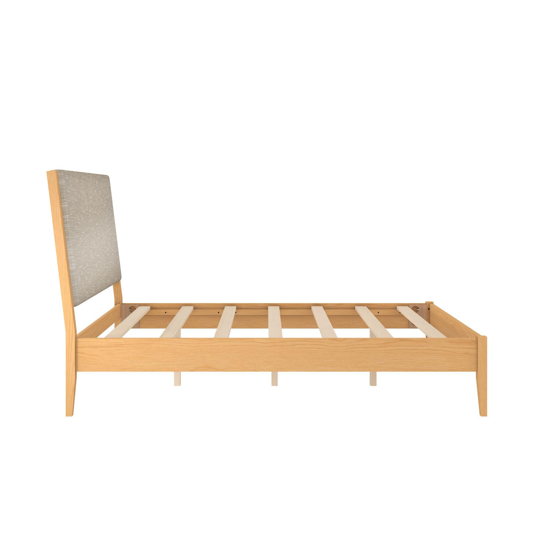 Dacin  Wood and Upholstered Platform Bed - Beige - Full