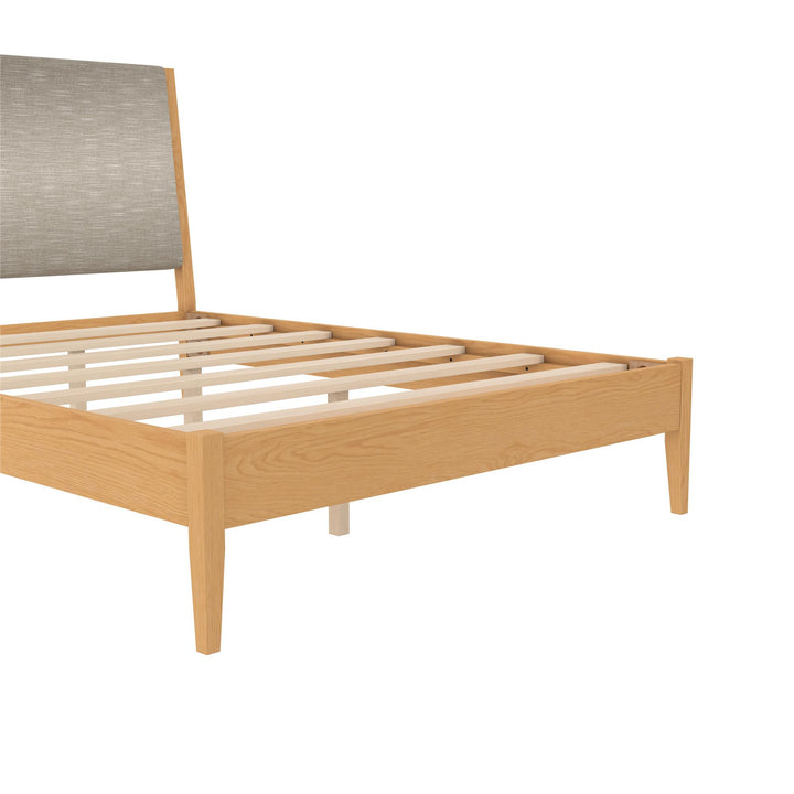 Dacin  Wood and Upholstered Platform Bed - Beige - Full