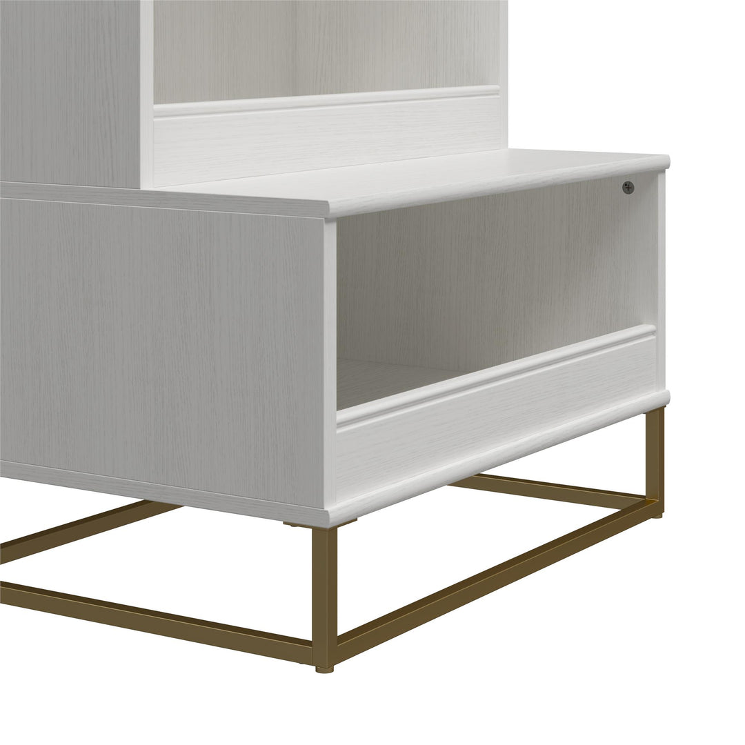 Modern bookcase with toy storage design - White