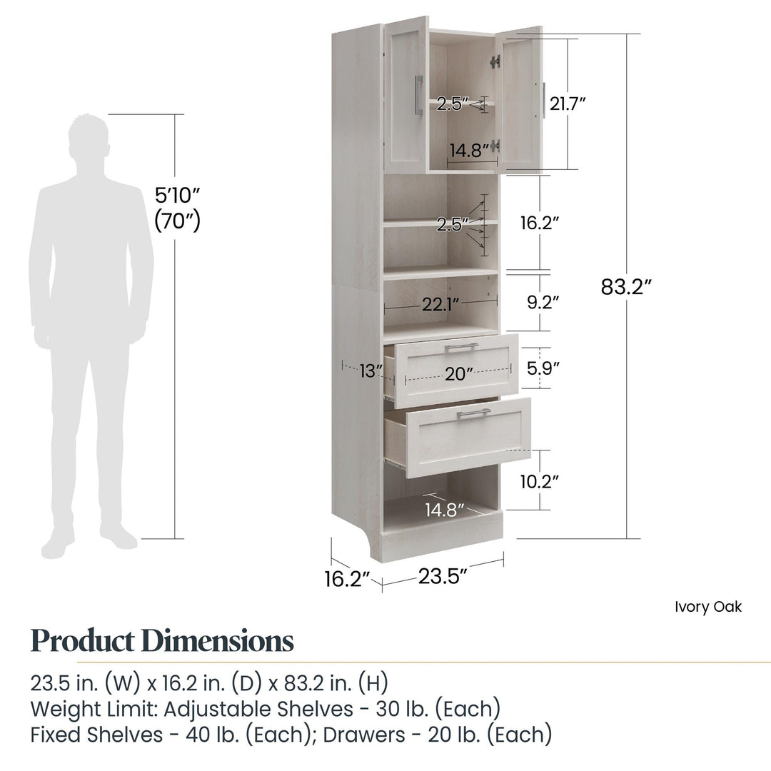 Engineered Wood Storage Unit - Ivory Oak