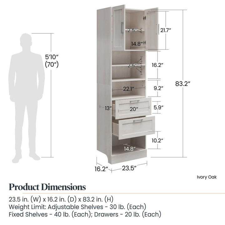 Engineered Wood Storage Unit - Ivory Oak