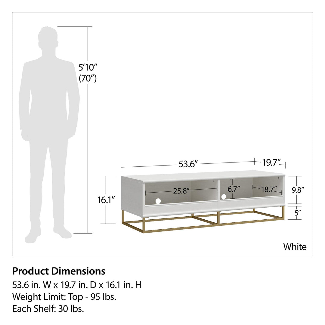 Open storage TV furniture for kids -  White