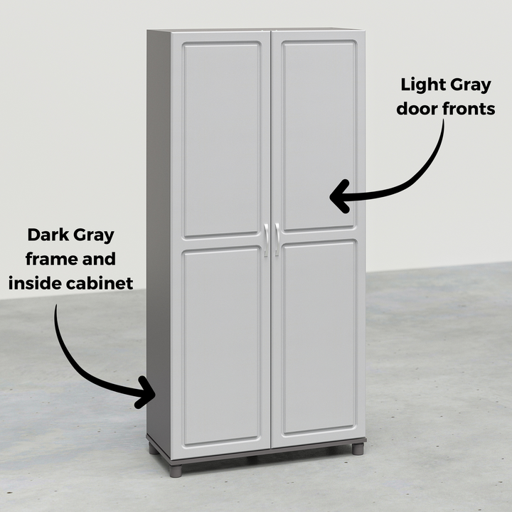 Kendall 36 Inch Multipurpose Storage Cabinet - Gray
