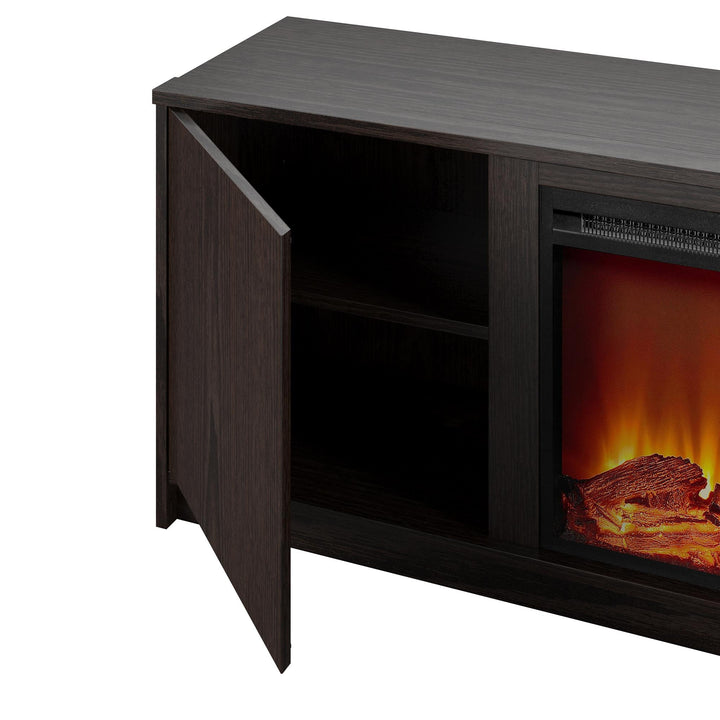 Living room decor with Bartow fireplace units -  Espresso