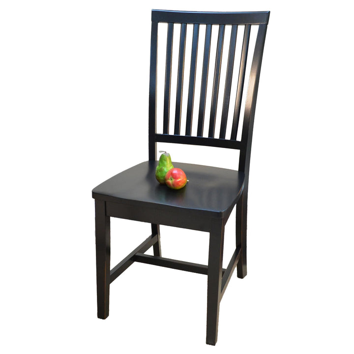 Dining Chair with Solid Asian Hardwood - Black