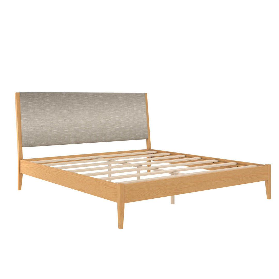 Dacin  Wood and Upholstered Platform Bed - Beige - King