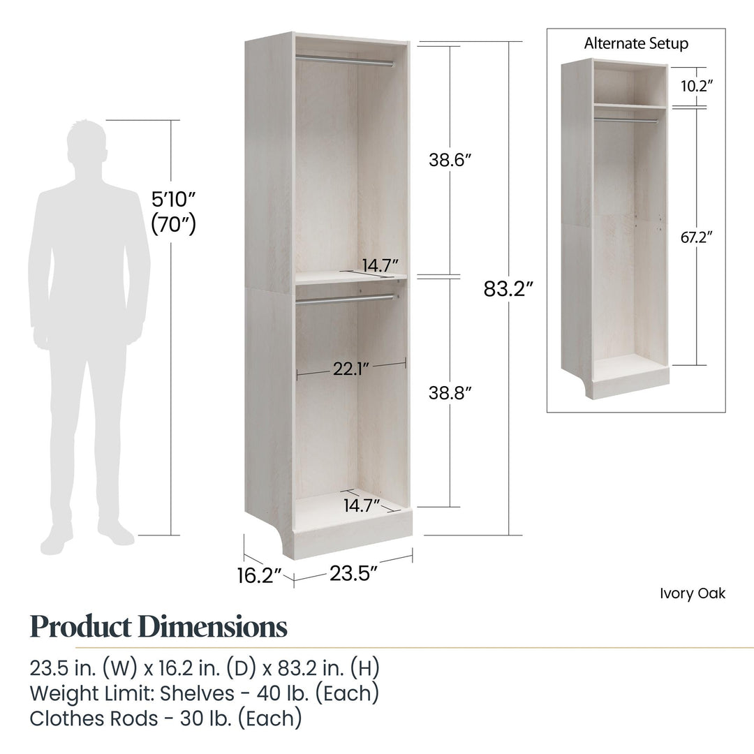 Neutral Finish Modular Storage - Ivory Oak