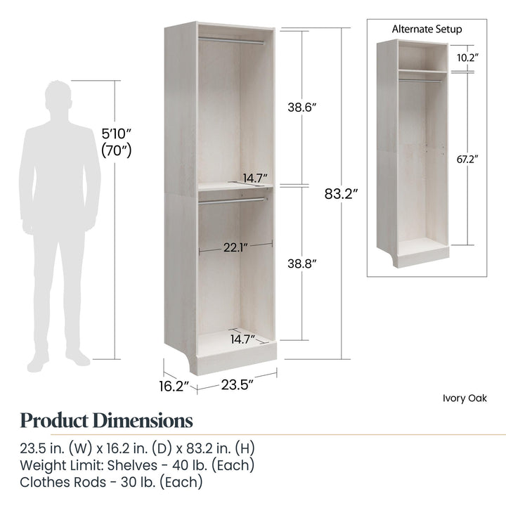 Neutral Finish Modular Storage - Ivory Oak