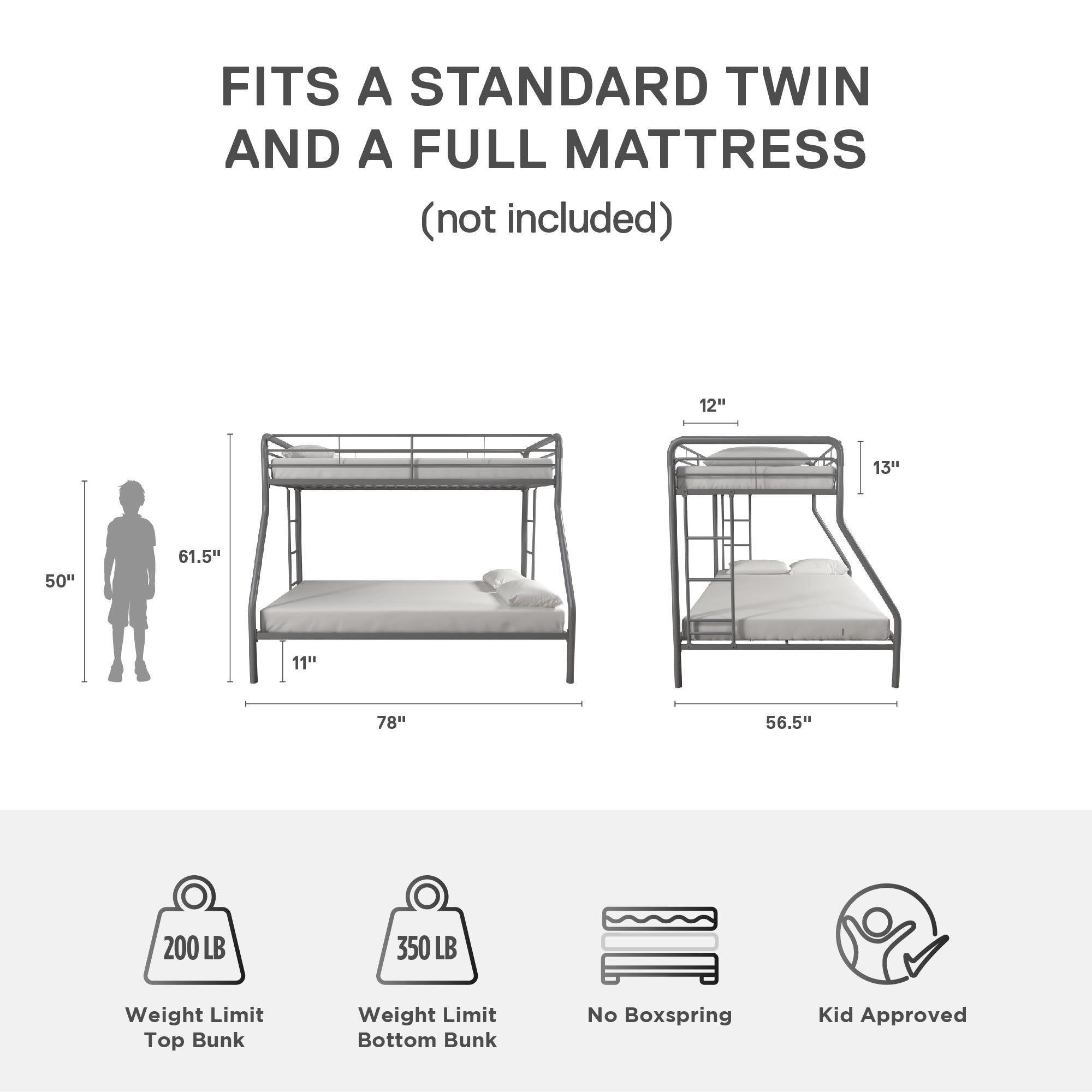 Dhp twin over full bunk bed sales