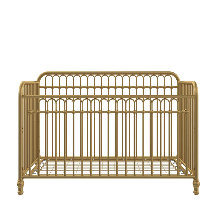 Little Seeds Raven 3-in-1 Metal Crib with Rounded Edges - Gold