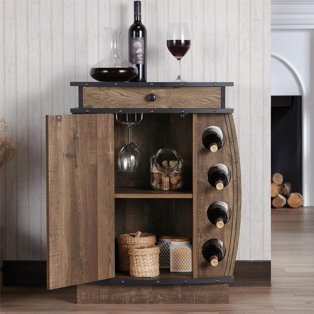 rustic wine cabinet - Reclaimed Oak