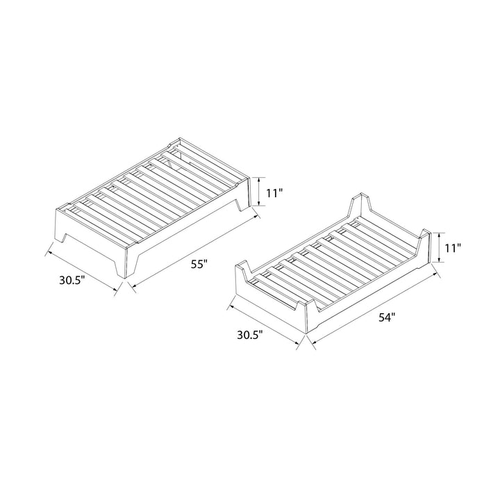 Alessi Montessori Toddler Floor Bed​ with 2 Heights - Natural - Crib & Toddler Mattress