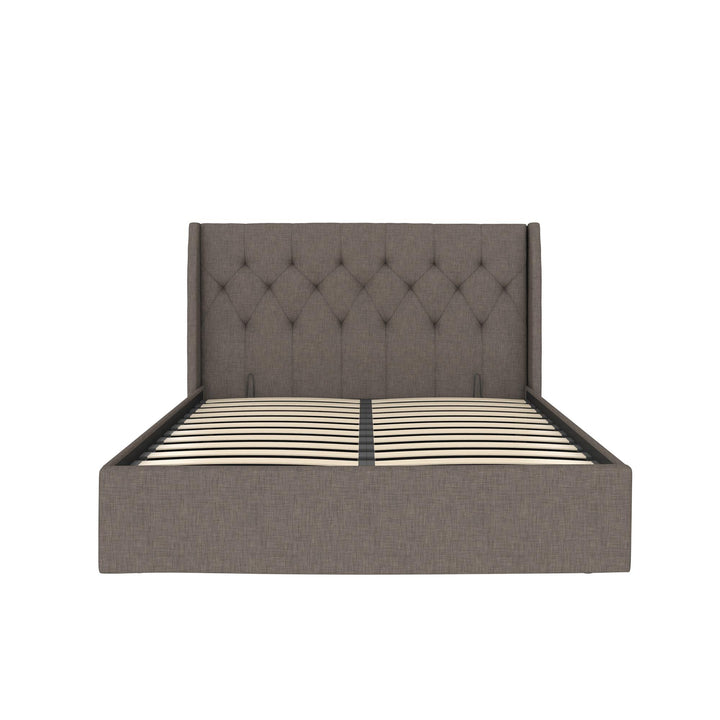 Her Majesty Bed with Storage - Light Gray - Queen