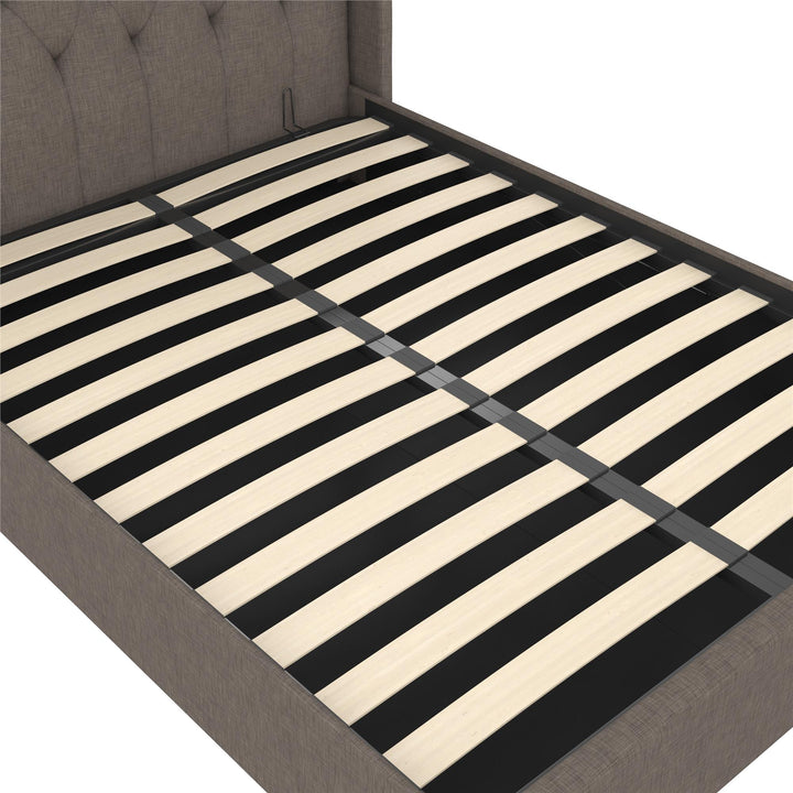 Her Majesty Bed with Storage - Light Gray - Queen