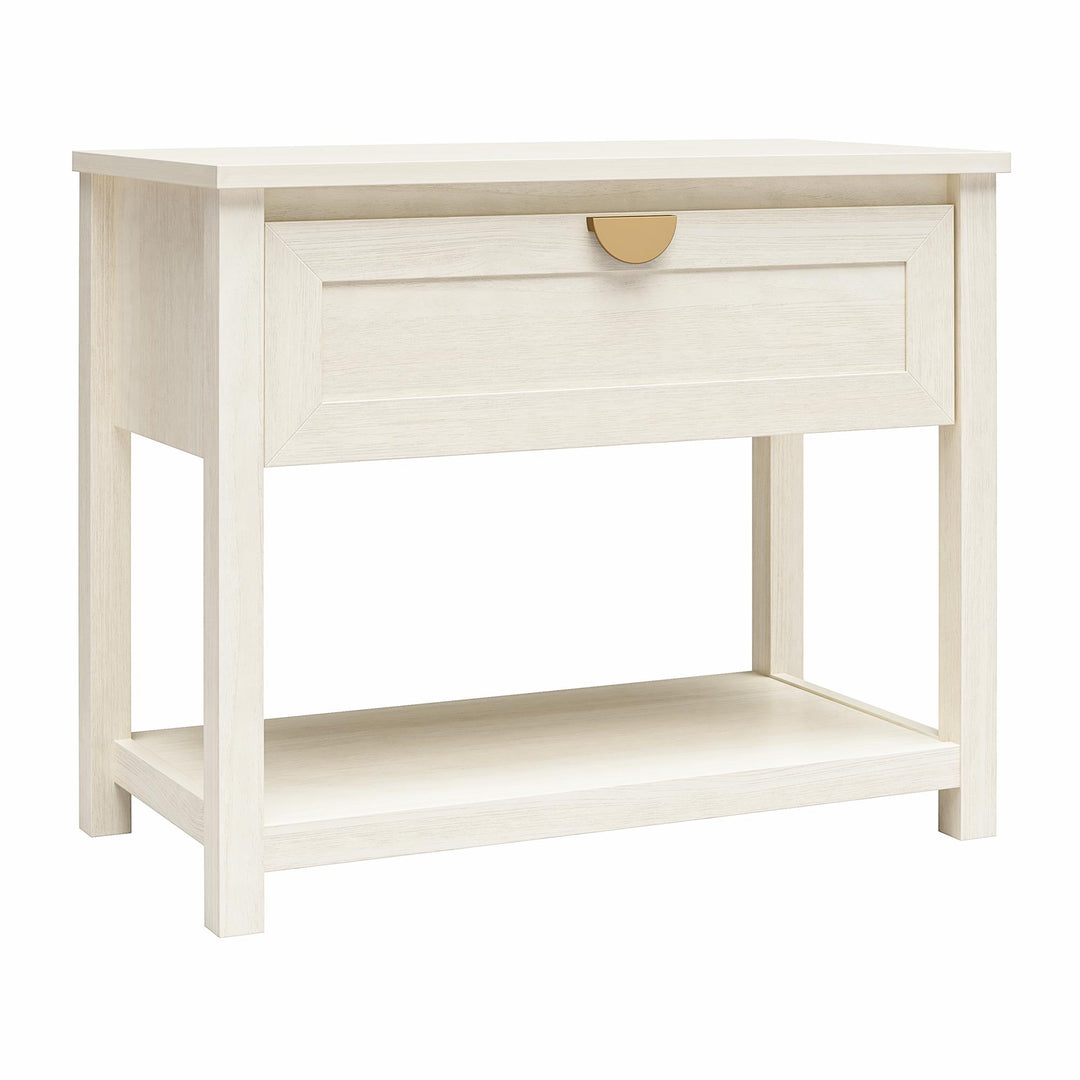 Wide drawer nightstands for bedrooms -  Ivory Oak