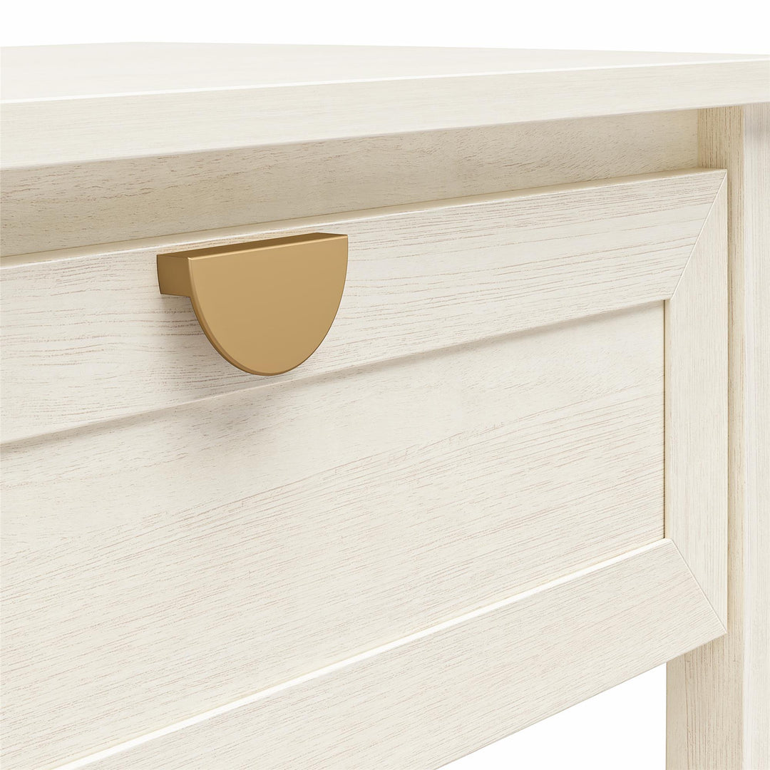 Primrose Wide 1 Drawer Nightstand with Open Shelf - Ivory Oak