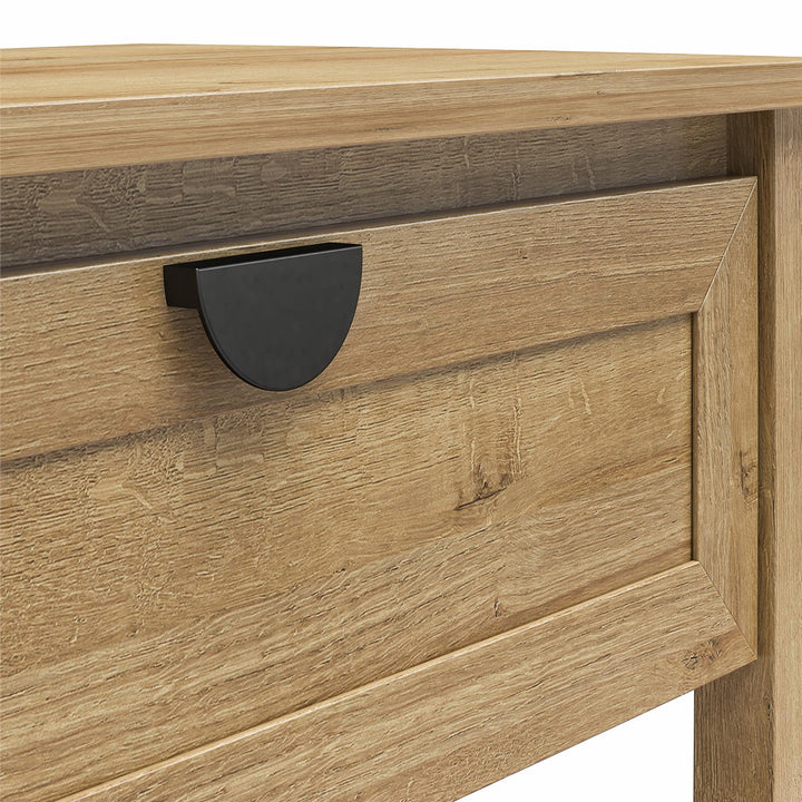 Primrose Wide 1 Drawer Nightstand with Open Shelf - Natural