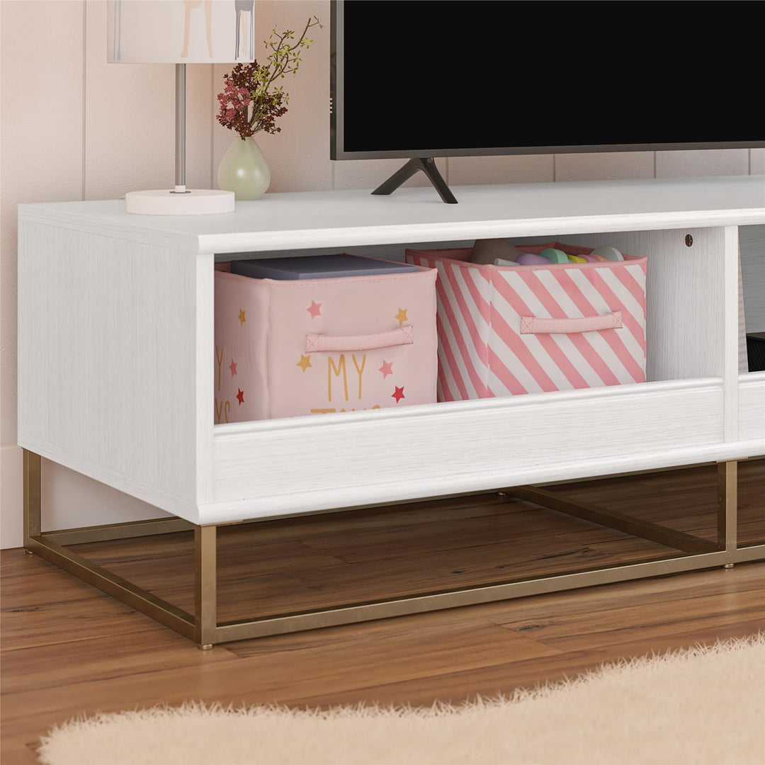 Easy to assemble kids TV stand -  White