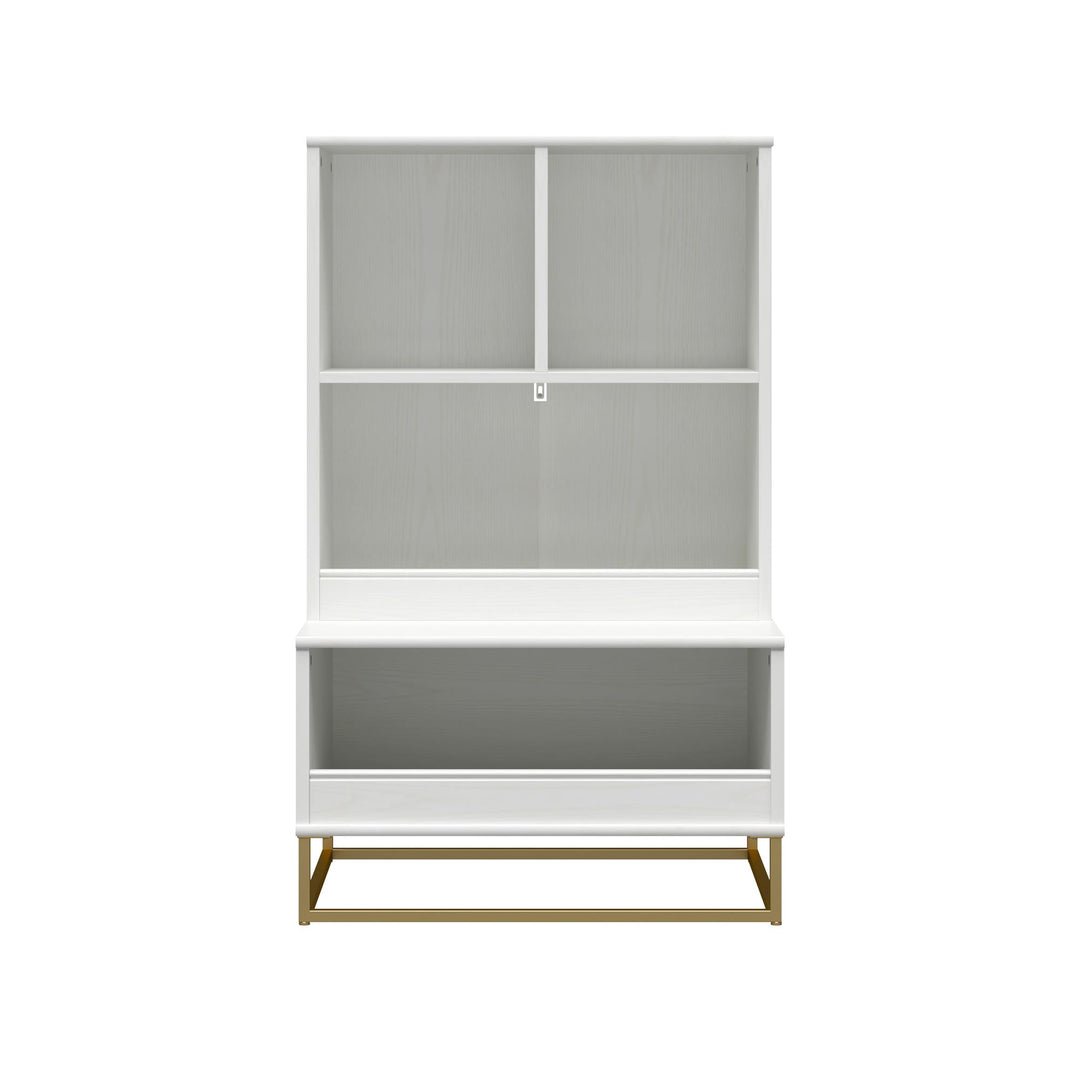 Charlie 3 Piece TV Stand and Toy Storage Organizer Bookcase Bundle - White