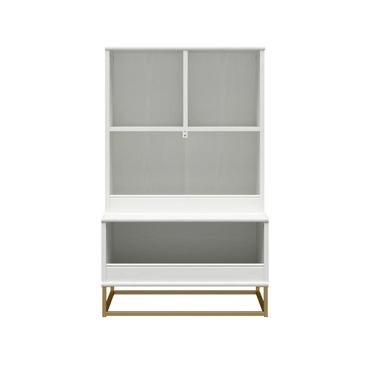 Charlie 3 Piece TV Stand and Toy Storage Organizer Bookcase Bundle - White