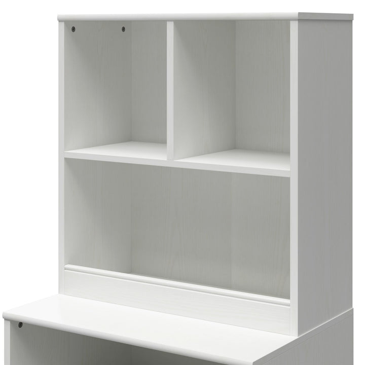 Charlie 3 Piece TV Stand and Toy Storage Organizer Bookcase Bundle - White