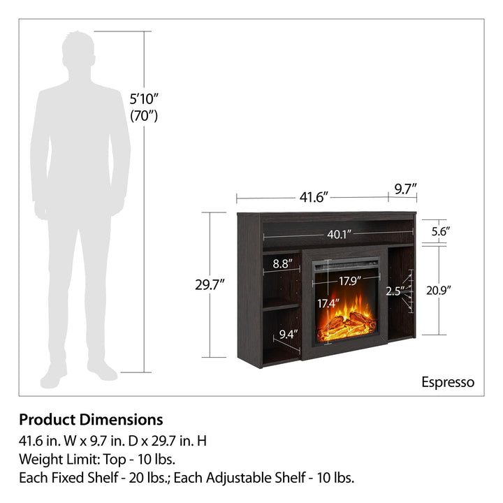 Durable Alwick electric heaters -  Espresso