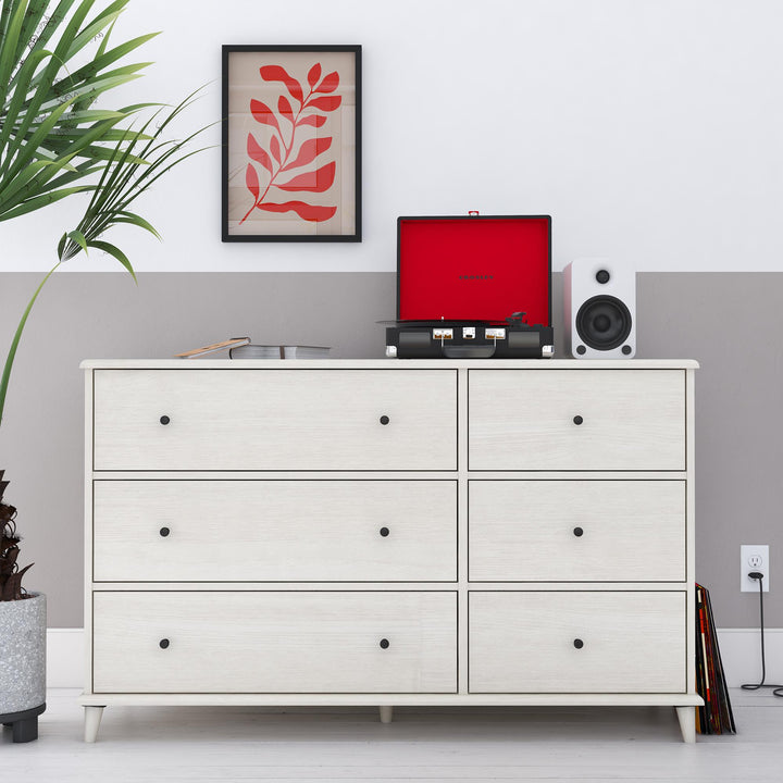 9237339COM - Ivory Oak - 6 Drawer