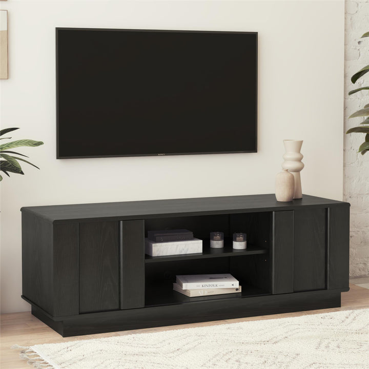 Greenwich TV stand for large screens -  Black Oak