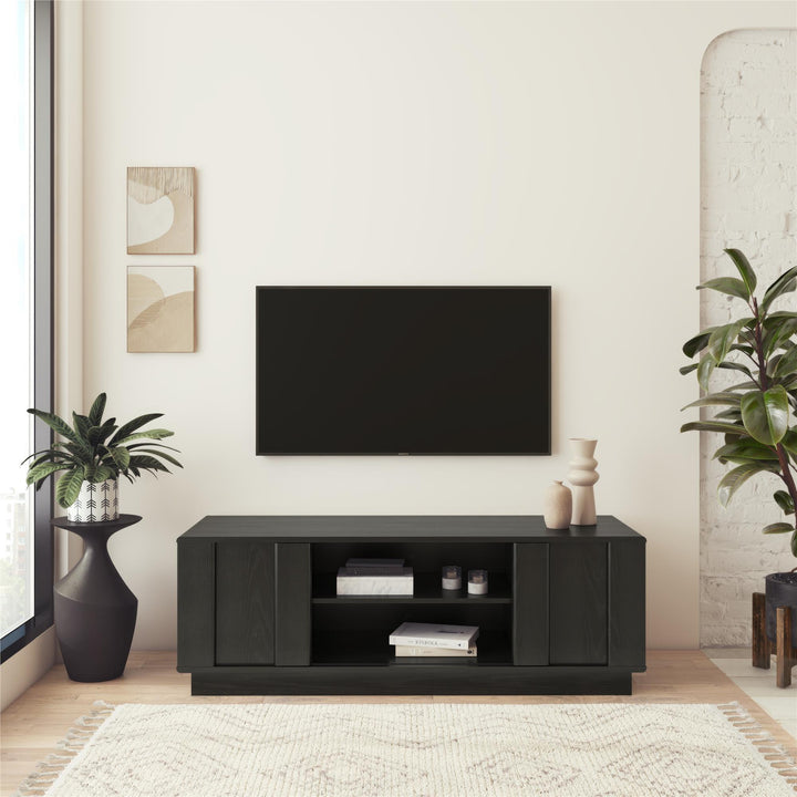 Modern TV stand up to 65 inches -  Black Oak