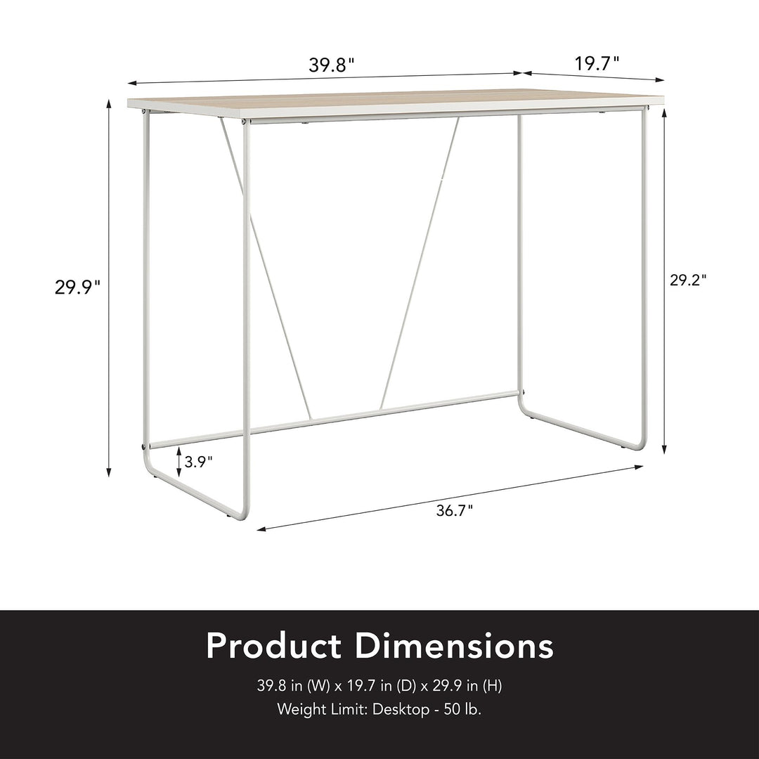 Durable Engineered Wood and Powder Coated Metal Construction - Natural