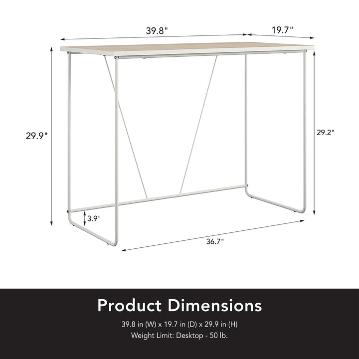 Durable Engineered Wood and Powder Coated Metal Construction - Natural
