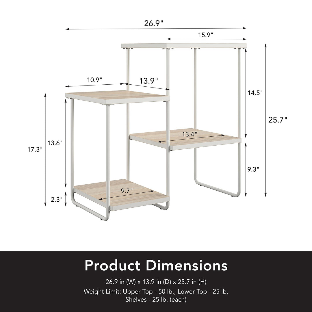 Durable Engineered Wood and Powder Coated Metal Construction - Natural