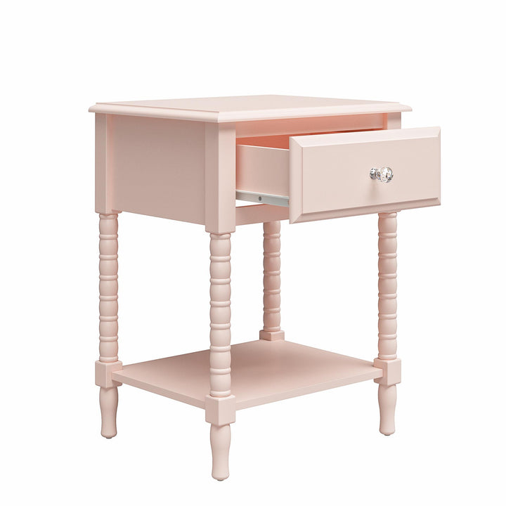 Organized bedroom with Linden nightstand -  Pale Pink
