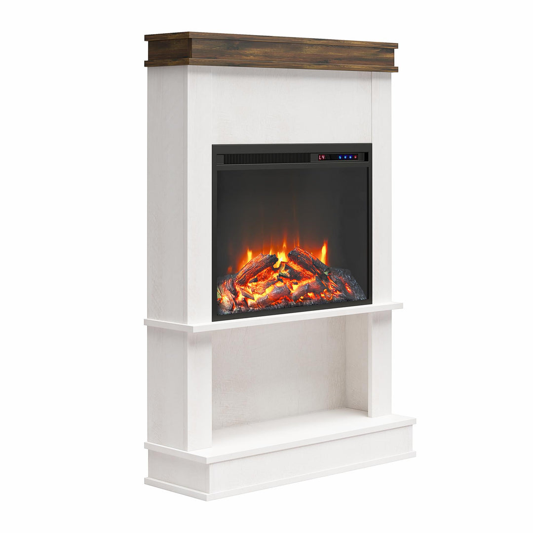 Mateo fireplace and mantel combo -  Ivory Oak