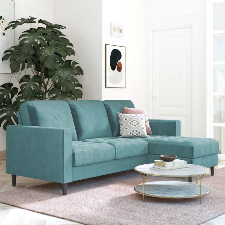 Strummer Reversible Sectional Sofa Couch - Light Green