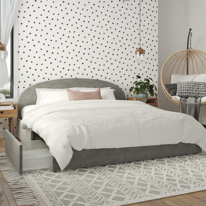 Elegant Moon bed online -  Light Gray  -  King