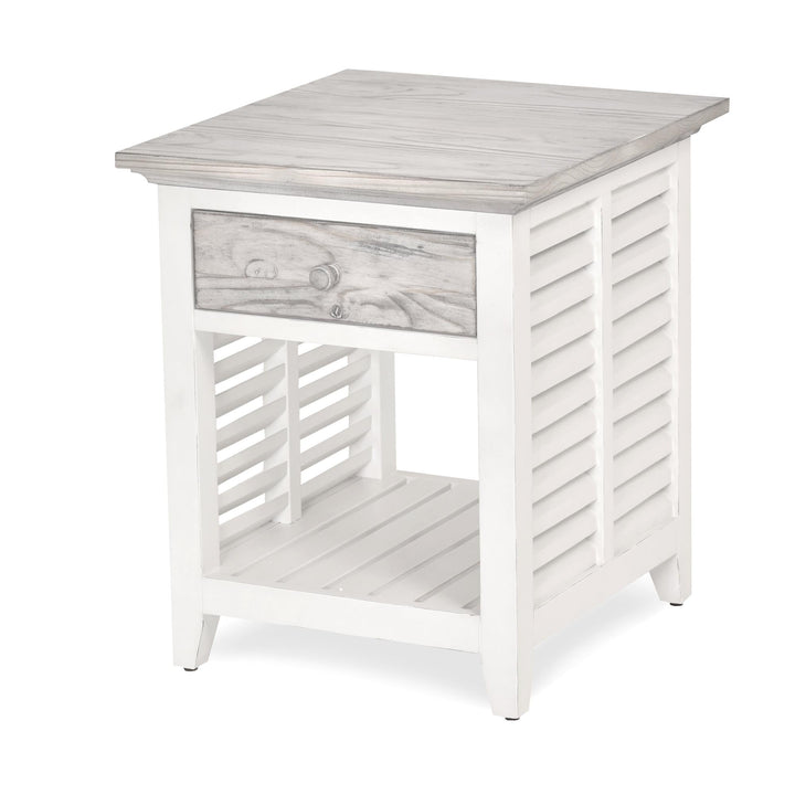 End Table Gray & White - White / Grey