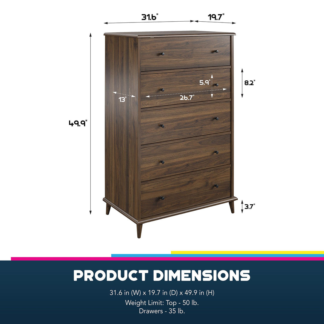 Farnsworth 5 Drawer Dresser - Ivory Oak - 5 Drawer