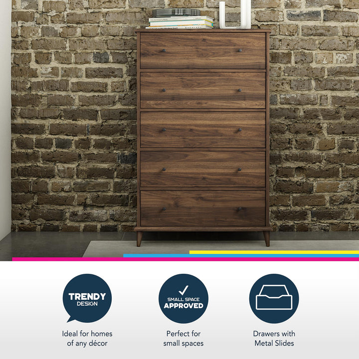 Farnsworth 5 Drawer Dresser - Ivory Oak - 5 Drawer