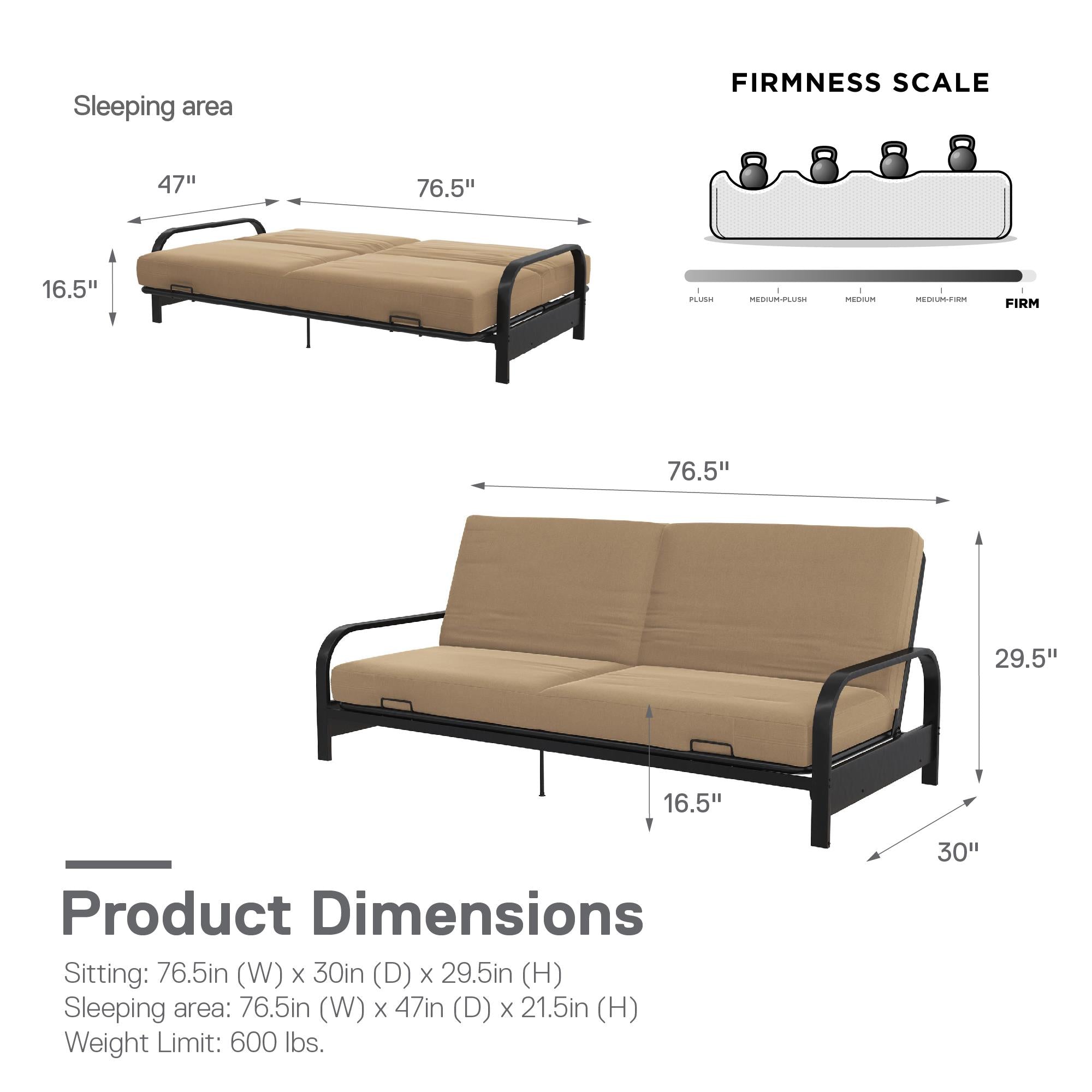 Futon frame size discount
