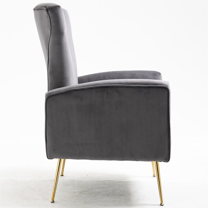 gold wingback chair - N/A